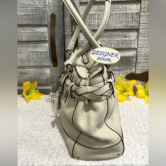 Authentic COACH Hampton Off White Leather Carryall Satchel 10529 GUC! - Picture 7 of 12